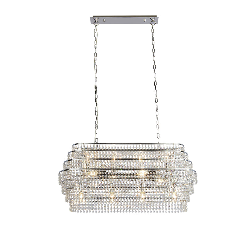 Searchlight  4512-12CC Rene 12Lt Ceiling Pendant - Chrome & Crystal