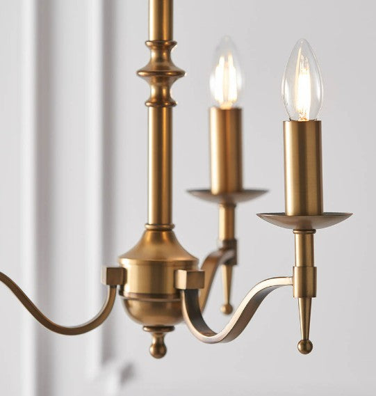 Stanford antique brass 3lt Pendant - CA1P3B