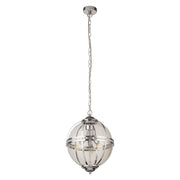 Searchlight  44213-3CC Coronet 3Lt Pendant - Chrome Metal & Glass - Bonus Superstore
