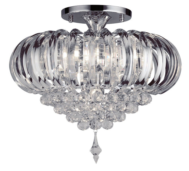 Searchlight  50004CC Sigma 5Lt Flush - Chrome Metal & Acrylic