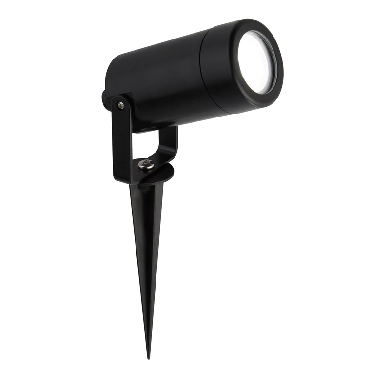 Searchlight  5010BK Spikey Outdoor Spotlight - Black Metal & Polycarbonate