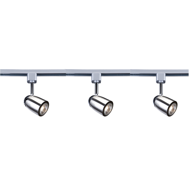 Searchlight  51018SS Track & Spot Pack- 3 Silver Heads, 1m Track, 2 Way Connector