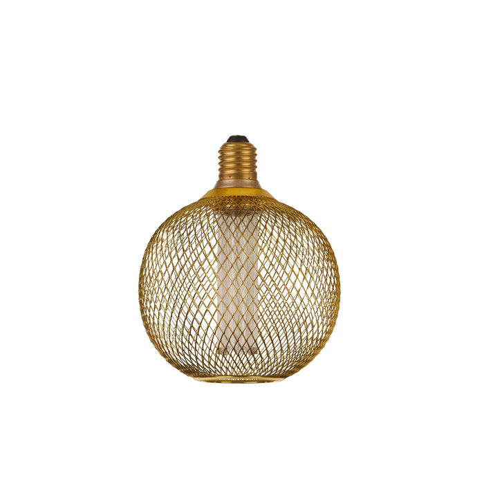 Searchlight  16003GO Wire Mesh Effect Globe Lamp - Gold Metal