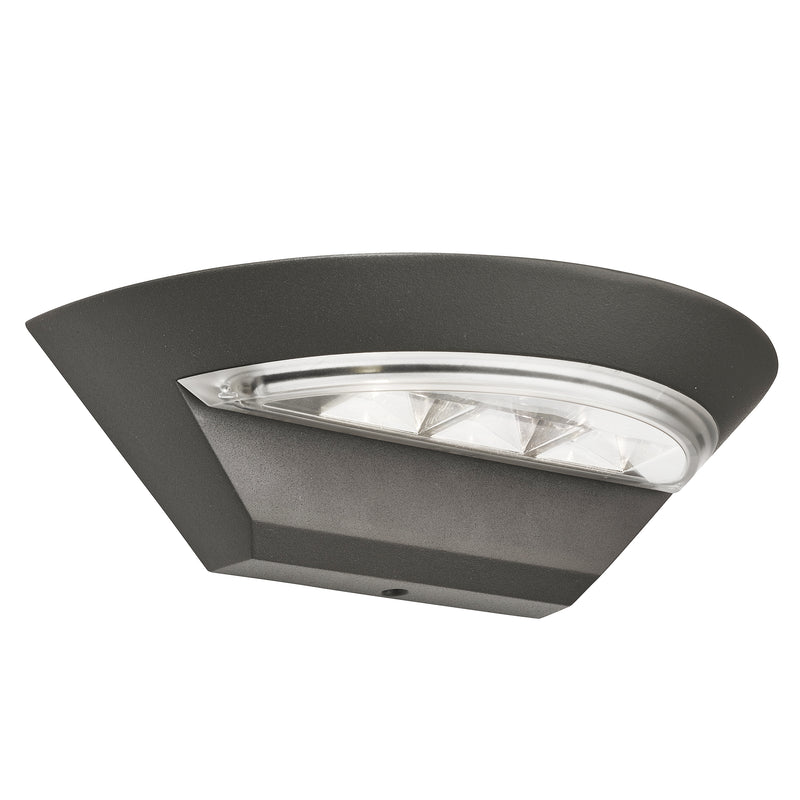 Searchlight  5122GY Lincoln Outdoor Wall Light - Dark Grey Metal & Polycarbonate