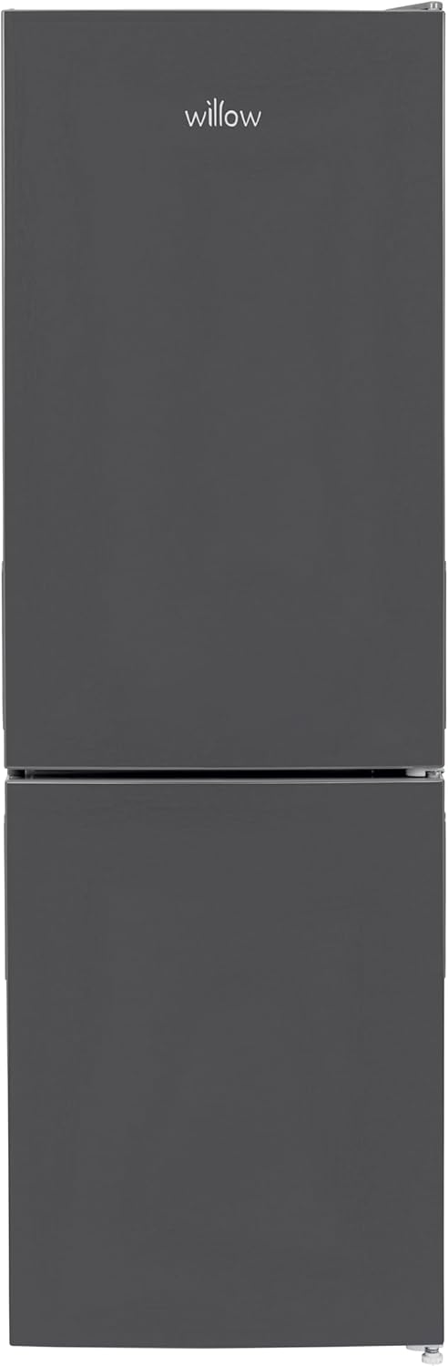 Willow WFF157G 157L Freestanding 70/30 Fridge Freezer with Adjustable Thermostat, Mark-Proof Finish, Low Frost, 2 Year Warranty - Grey [Energy Class E]