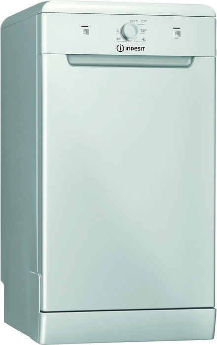 Indesit Freestanding DSFE1B10SUKN Slim 45cm Dishwasher - Silver