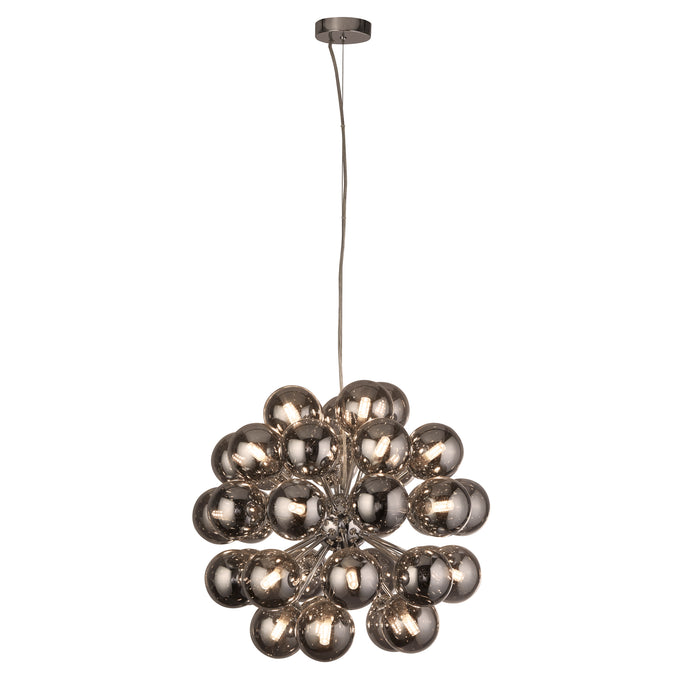 Searchlight  52131-27SM Berry 27Lt Pendant - Chrome Metal & Smoked Glass