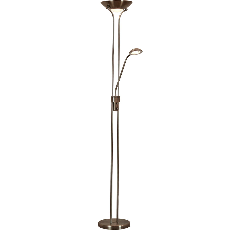 Searchlight  5430AB Mother & Child Floor Lamp - Antique Brass Metal & Glass - Bonus Superstore