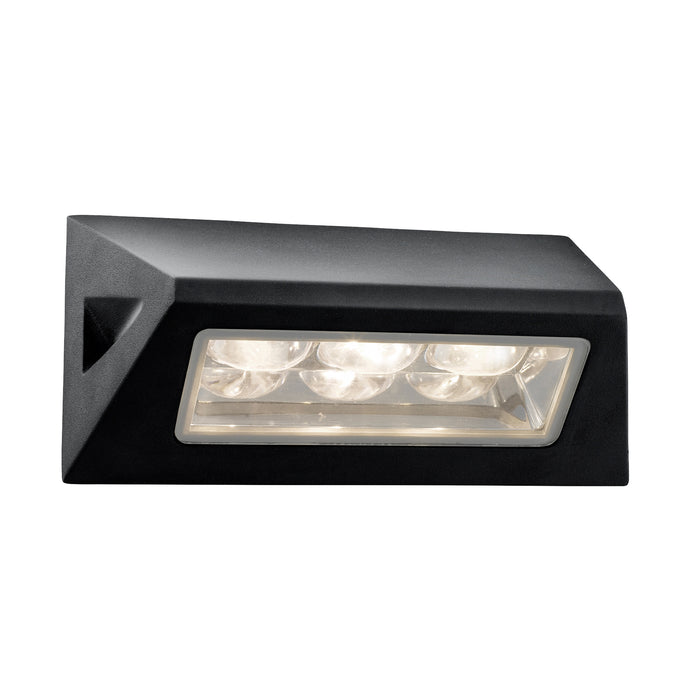 Searchlight  5513BK Peru LED Outdoor Wall Light  -  Black & Glass Diffuser,IP44