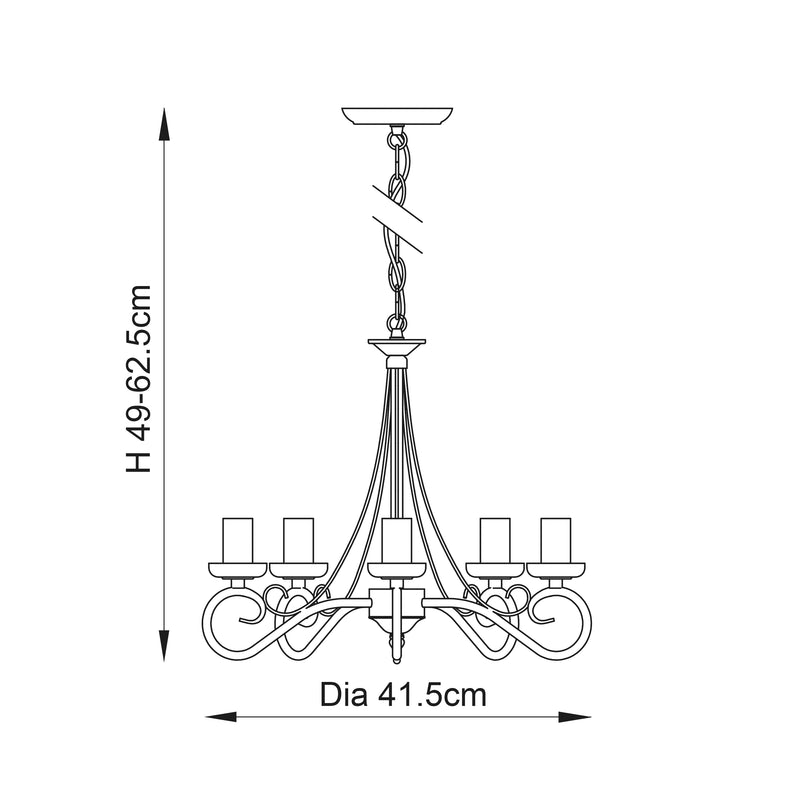 Trafford 5lt Pendant - 180-5AS - Bonus Superstore