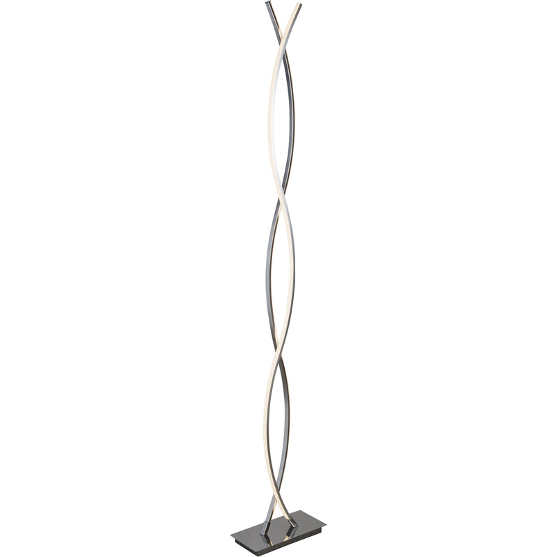 Searchlight  5679CC Platt LED Wave Floor Lamp - Chrome & Opal