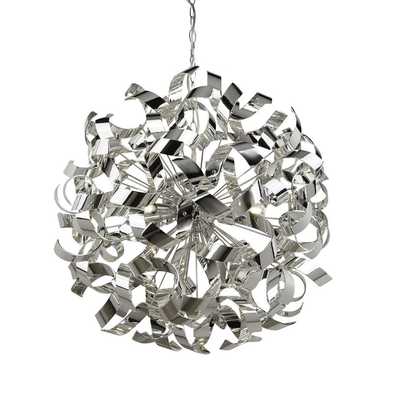 Searchlight  5686-6CC Curls 6Lt Pendant - Chrome Metal