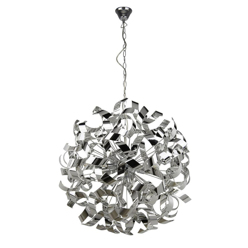 Searchlight  5686-6CC Curls 6Lt Pendant - Chrome Metal