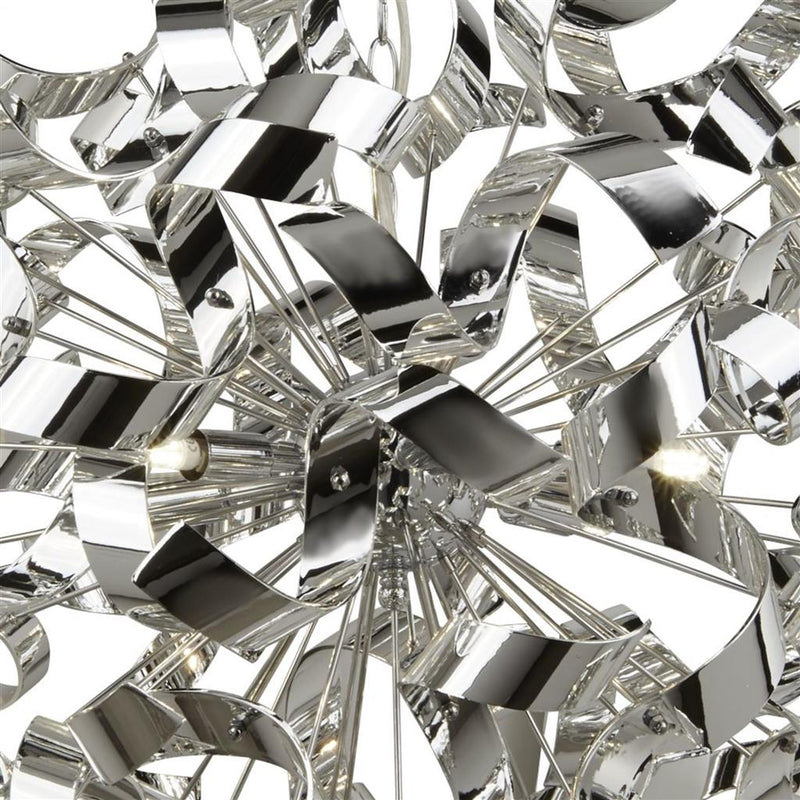 Searchlight  5686-6CC Curls 6Lt Pendant - Chrome Metal