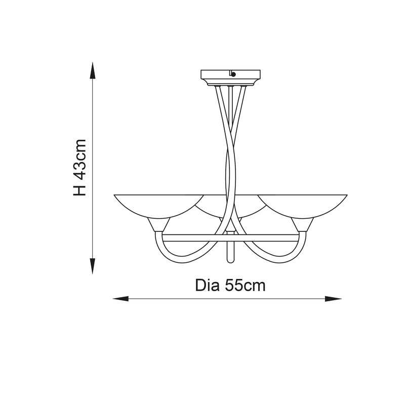 Cagney 3lt Semi flush - Bonus Superstore