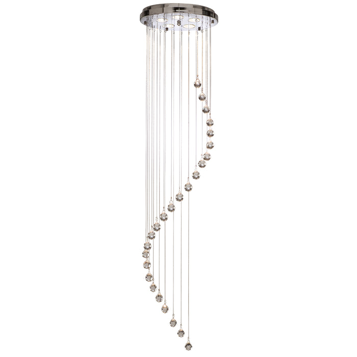 Searchlight  5742CC Hallway 5Lt Multi-Drop Pendant- Chrome Metal & Clear Crystal