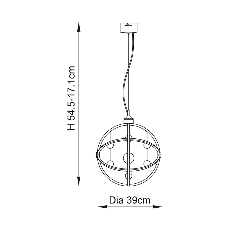 Muni 1lt Pendant - MUNI-CH-S - Bonus Superstore