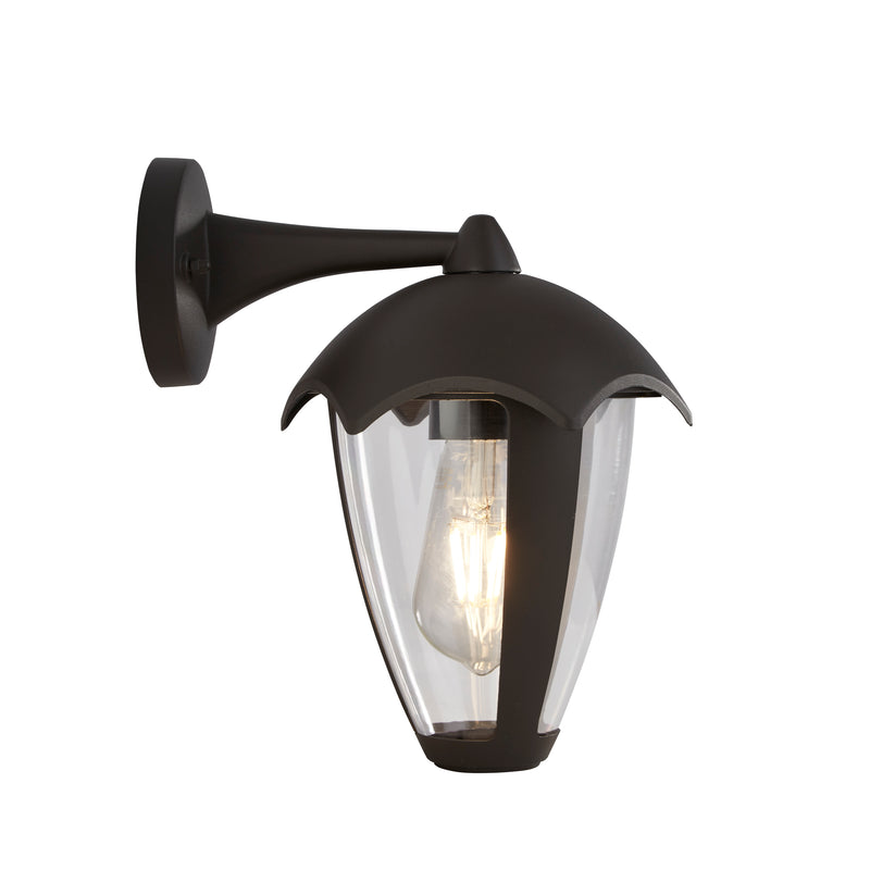 Searchlight  57891GY Bluebell Outdoor Wall Light - Grey Metal & Clear Polycarb