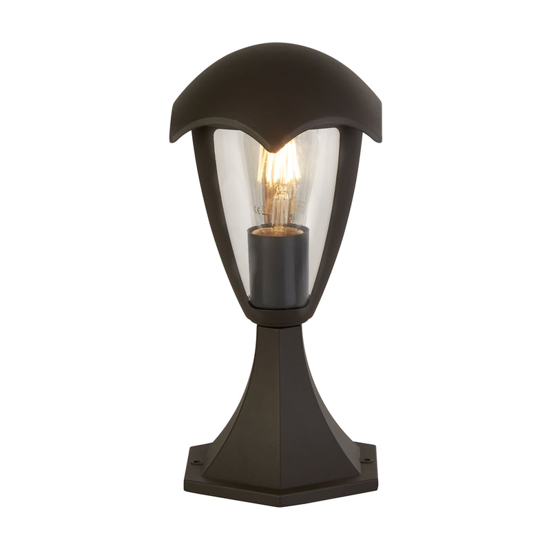 Searchlight  57892-300 Bluebell Outdoor Post - Grey Metal & Clear Polycarb