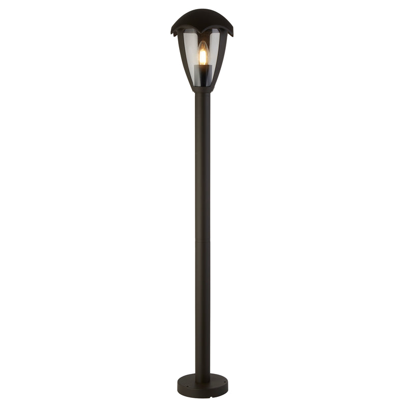 Searchlight  57892-970 Bluebell Outdoor Post - Grey Metal & Clear Polycarb