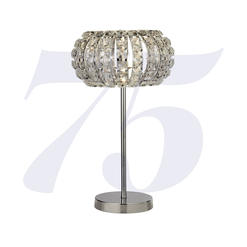 Searchlight  5817CC Marylin Table Lamp - Chrome, Crystal Glass & Sand Diffuser