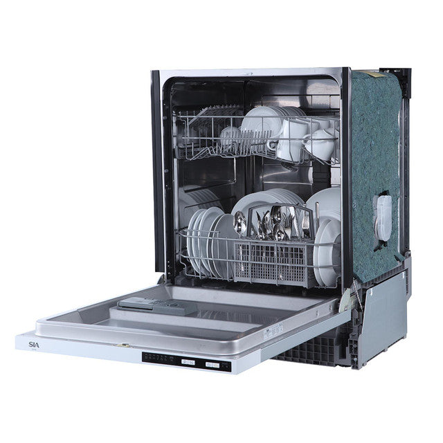 Sia SBID60 60cm Integrated Dishwasher, 12 Place Settings