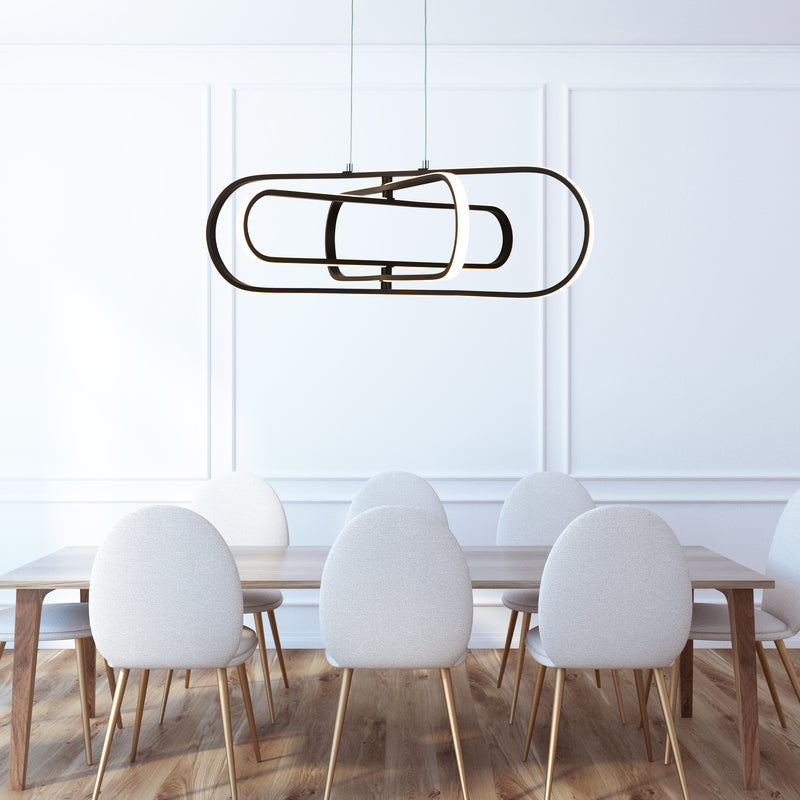 Searchlight  61775BK Clip Pendant - Black Metal