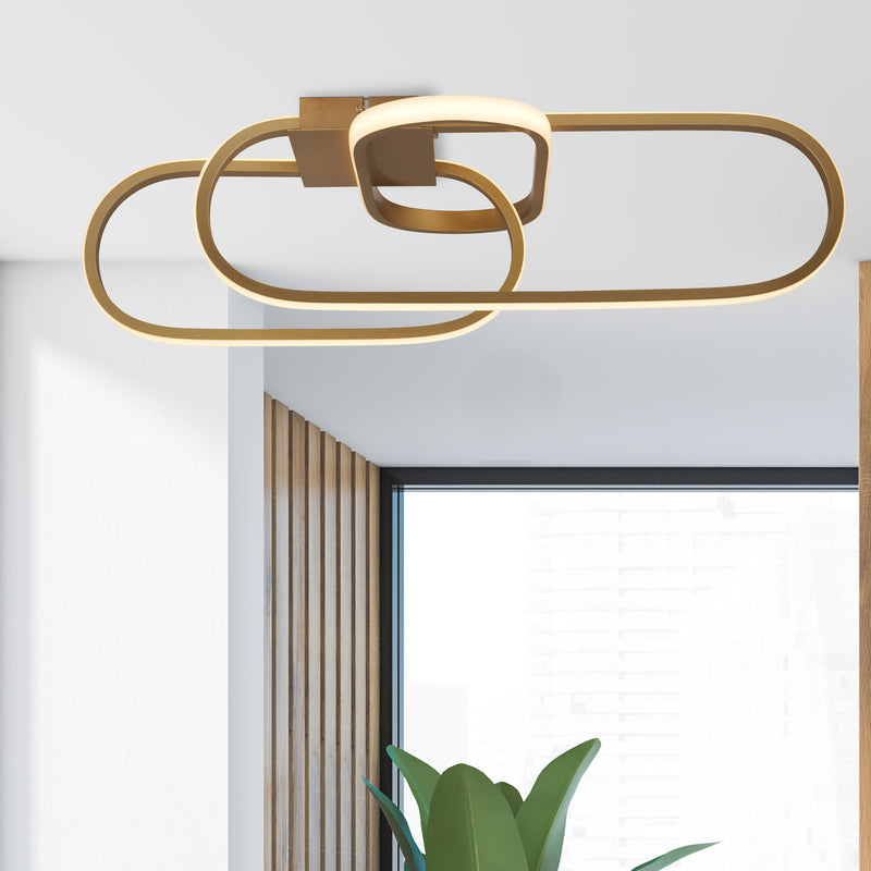 Searchlight  61774GO Clip Flush - Gold Metal