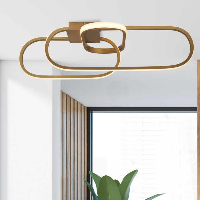Searchlight  61774GO Clip Flush - Gold Metal