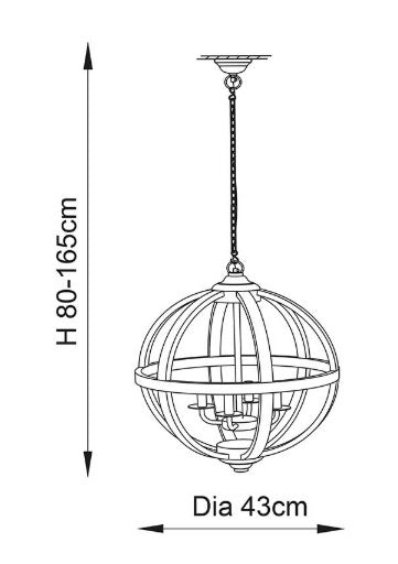 Toba 4lt Pendant - 73575