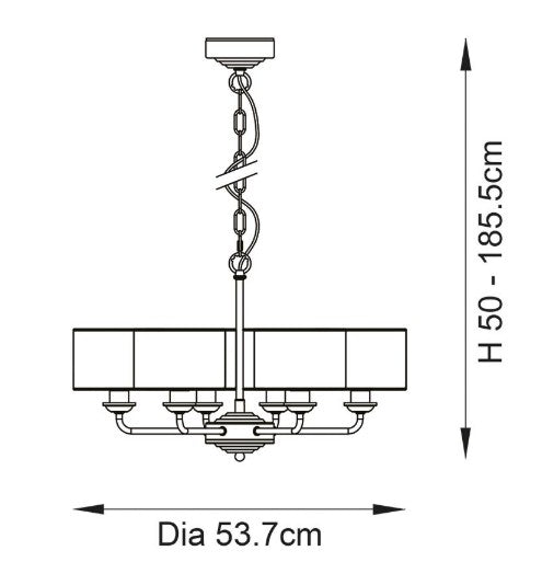 Highclere 6lt Pendant - 99151