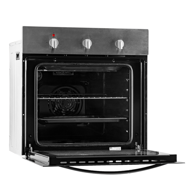 SIA FSO59SS Single Electric Fan Oven, Stainless Steel, Timer
