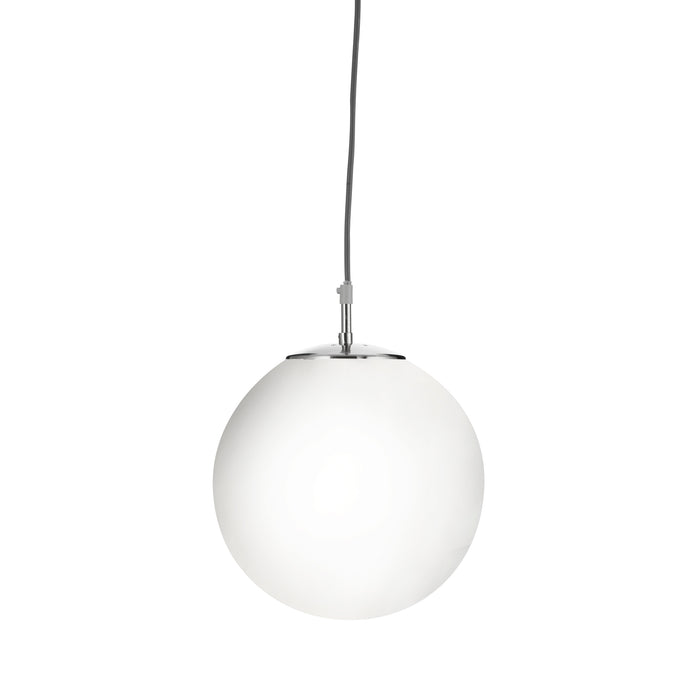 Searchlight  6066 Atom Pendant - Satin Silver & Opal Glass