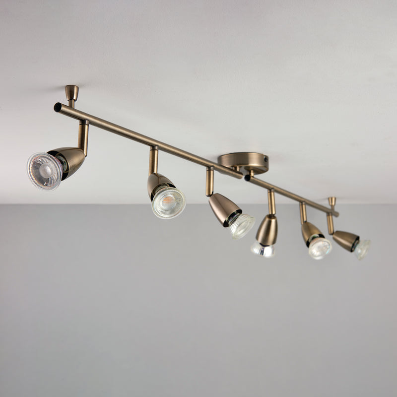 Amalfi 6lt bar antique brass 35W - 61001