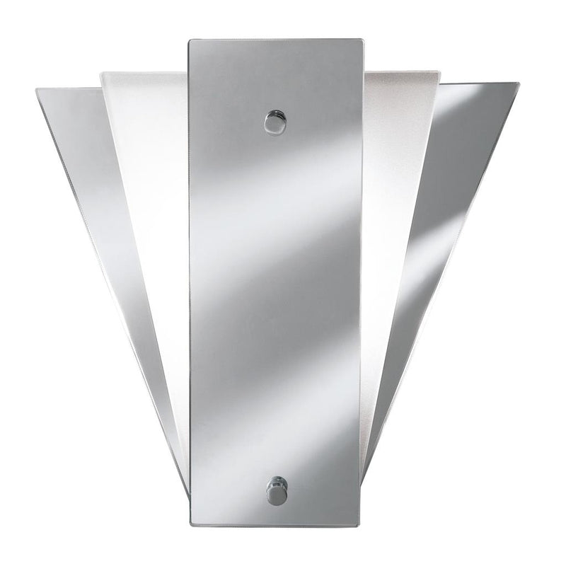Searchlight  6201 Art Deco Wall Mirror  -  Frosted Glass, Metal & Mirror
