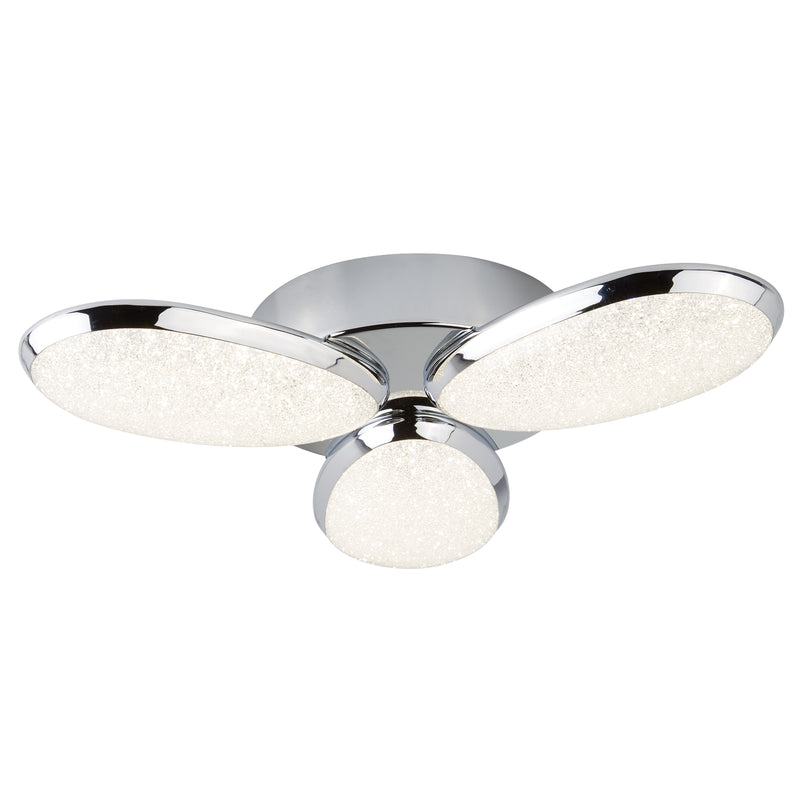 Searchlight  6213-3CC Lori 3Lt Flush -  Chrome & Crushed Ice Effect