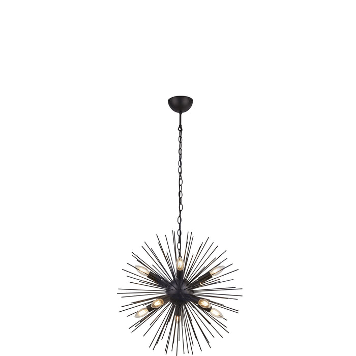 Searchlight  6310-10BK Sputnik 10Lt Semi-Flush Ceiling Light - Black Metal