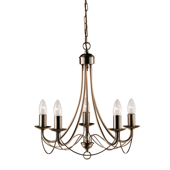 Searchlight  6345-5AB Maypole 5Lt Pendant - Antique Brass Metal