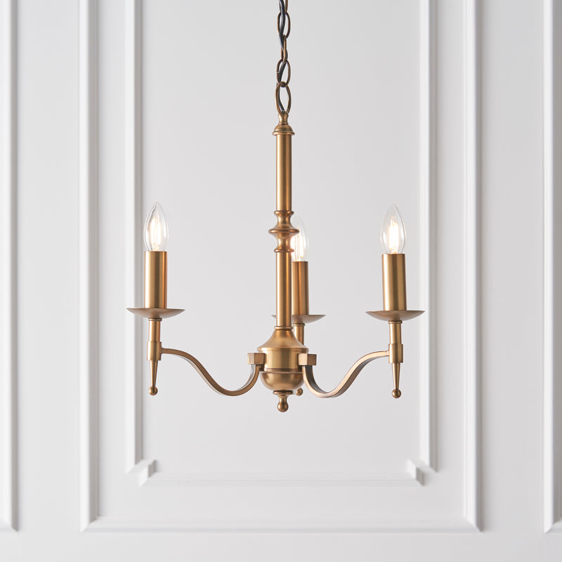 Stanford antique brass 3lt Pendant - 63628