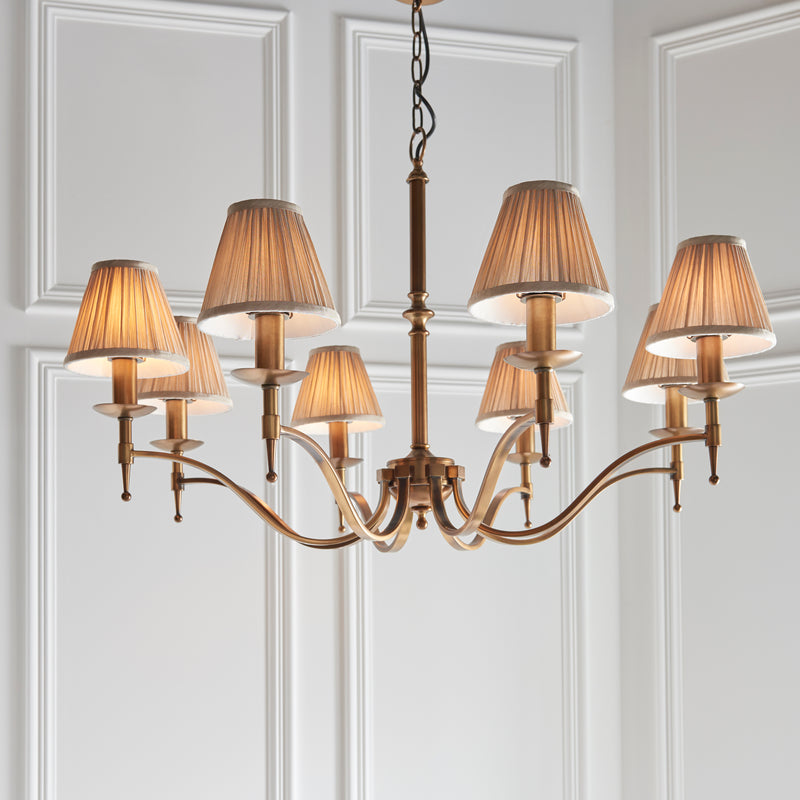 Stanford antique brass 8lt Pendant - 63629