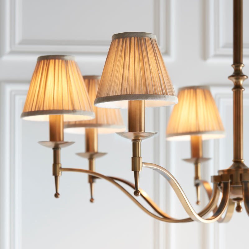 Stanford antique brass 8lt Pendant - 63629