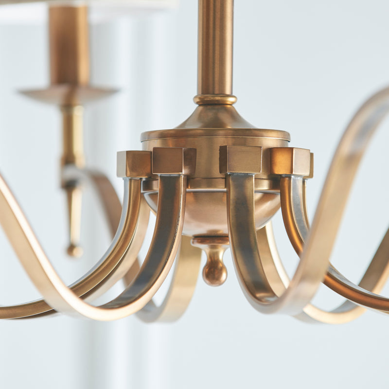 Stanford antique brass 8lt Pendant - 63629
