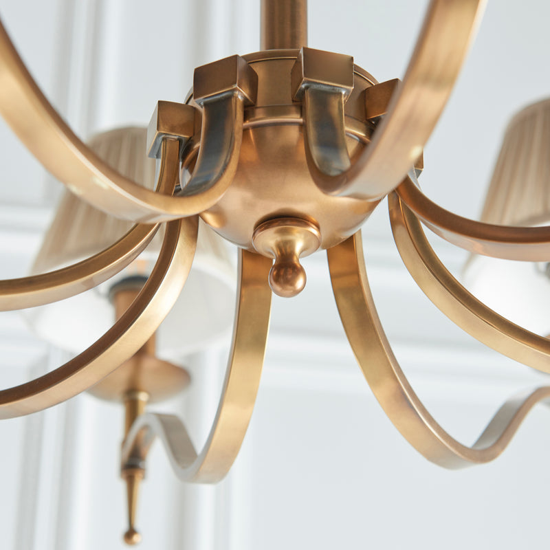 Stanford antique brass 8lt Pendant - 63629
