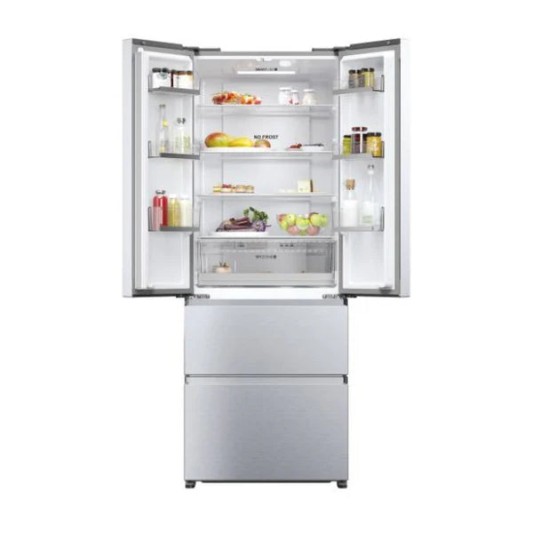 Haier HFR5719ENMP Fridge Freezer - Platinum Inox