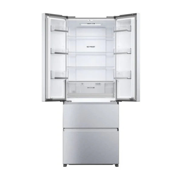Haier HFR5719ENMP Fridge Freezer - Platinum Inox