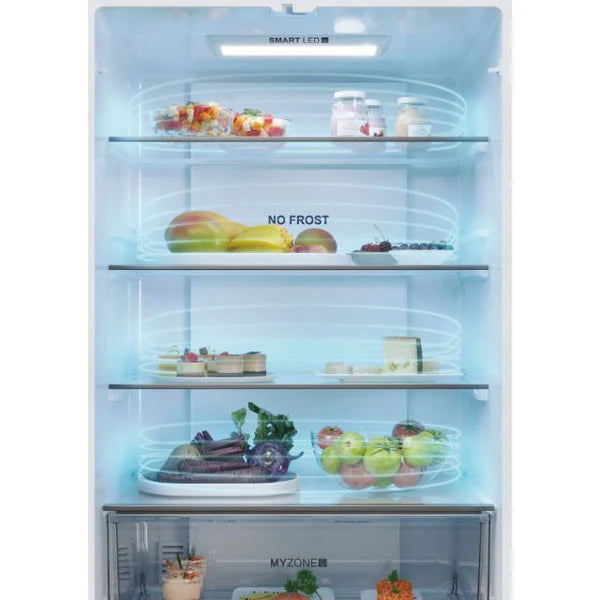 Haier HFR5719ENMP Fridge Freezer - Platinum Inox