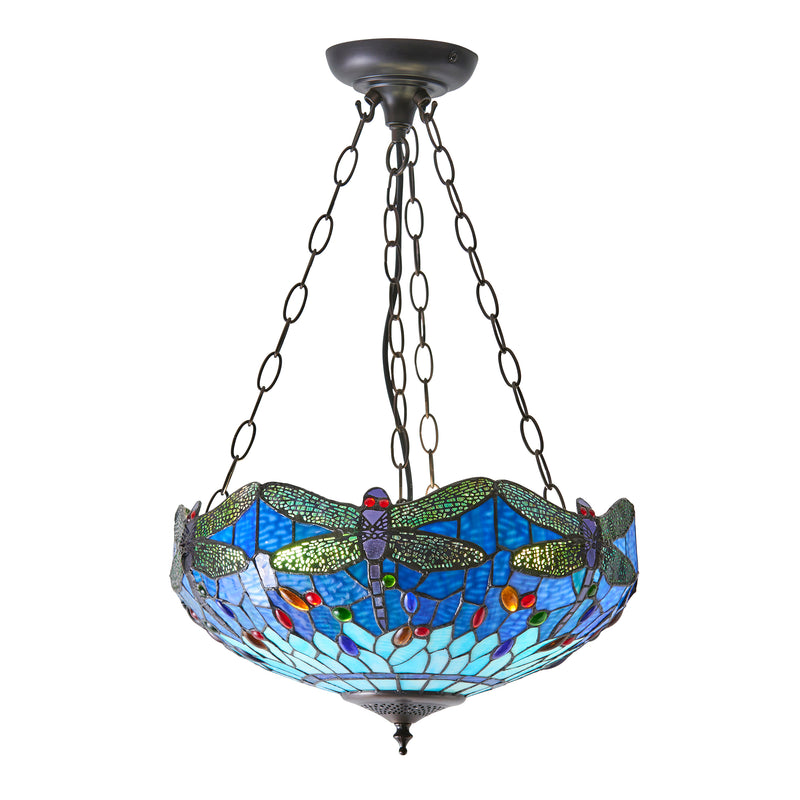 Dragonfly blue 3lt Pendant - 64075