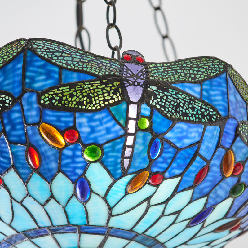 Dragonfly blue 3lt Pendant - 64075