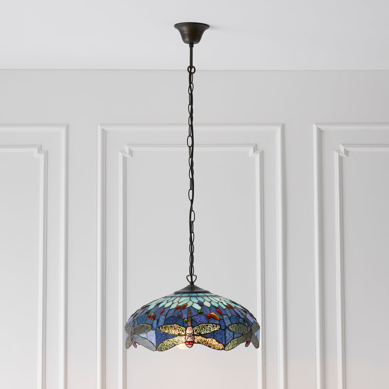 Dragonfly blue 3lt Pendant - 64080