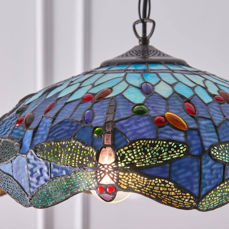 Dragonfly blue 3lt Pendant - 64080